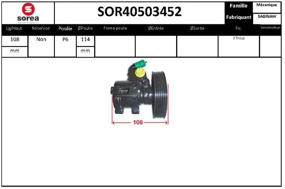 Hydraulic Pump, steering (SOR40503452)
