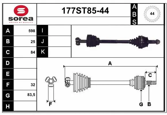 Drive Shaft (177ST85-44)