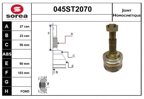 Joint Kit, drive shaft (045ST2070)