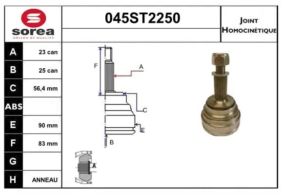 Joint Kit, drive shaft (045ST2250)