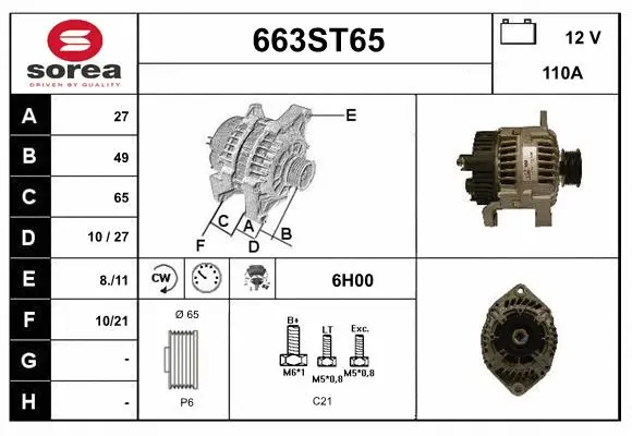 Alternator (663ST65)