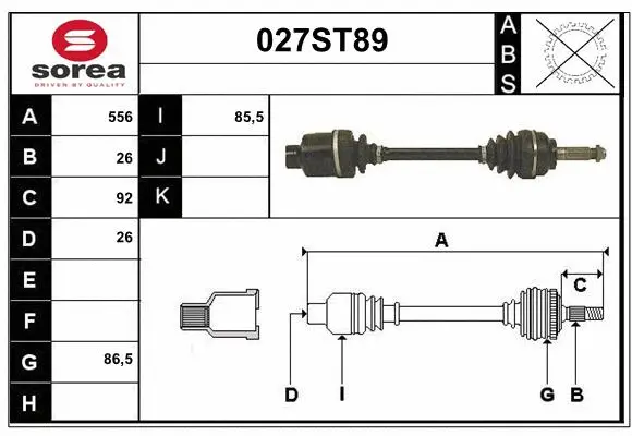 Drive Shaft (027ST89)
