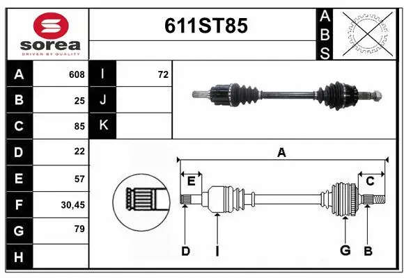 Drive Shaft (611ST85)