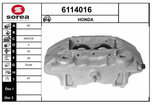 Brake Caliper (6114016)