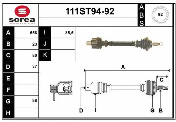 Drive Shaft (111ST94-92)