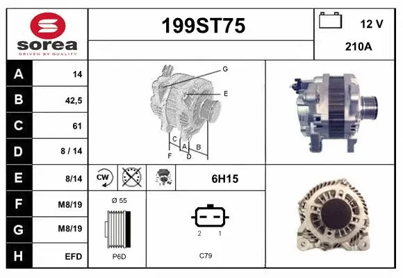 Alternator (199ST75)