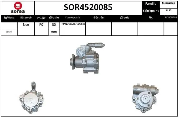 Hydraulic Pump, steering (SOR4520085)