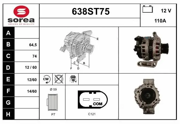 Alternator (638ST75)