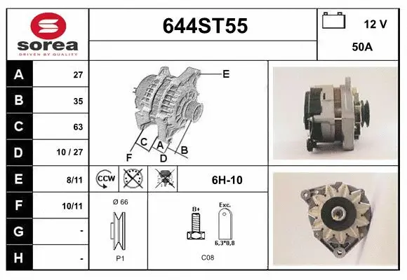 Alternator (644ST55)