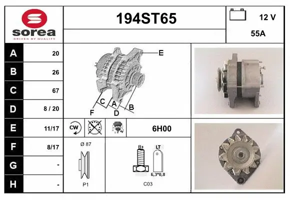 Alternator (194ST65)