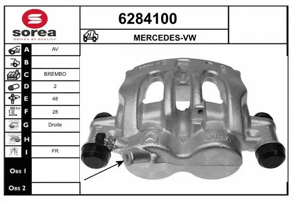 Brake Caliper (6284100)