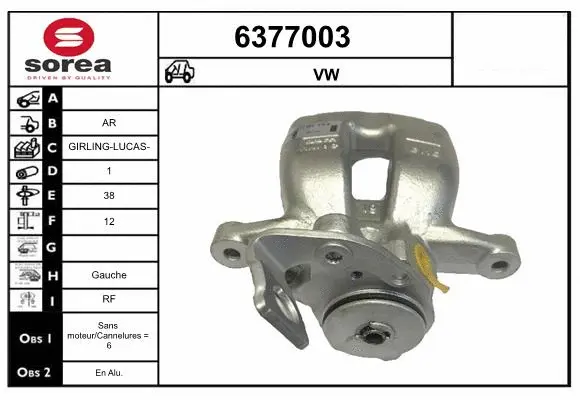 Brake Caliper (6377003)