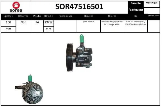 Hydraulic Pump, steering (SOR47516501)