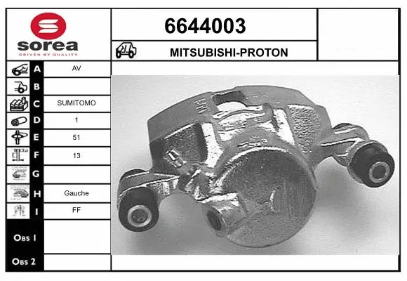 Brake Caliper (6644003)