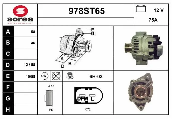 Alternator (978ST65)