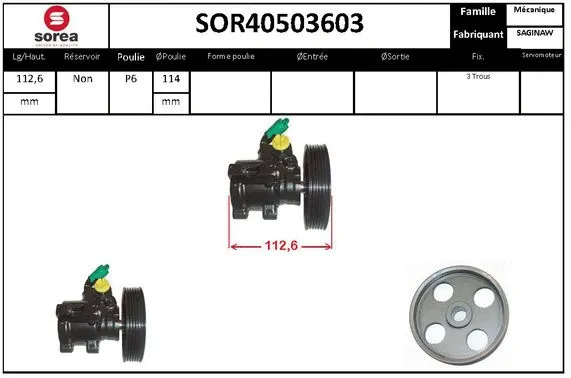 Hydraulic Pump, steering (SOR40503603)