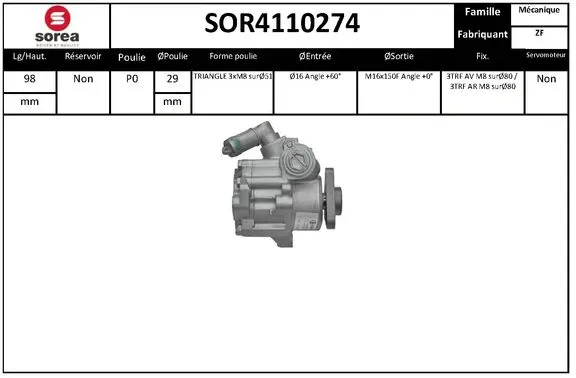 Hydraulic Pump, steering (SOR4110274)