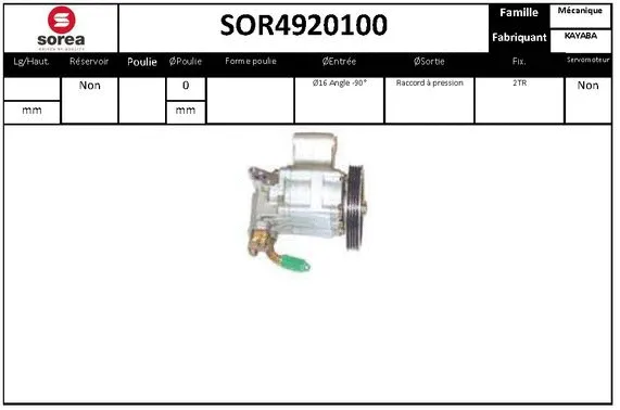Hydraulic Pump, steering (SOR4920100)
