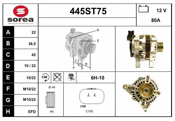 Alternator (445ST75)