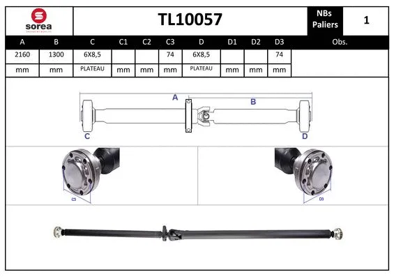 Propshaft, axle drive (TL10057)