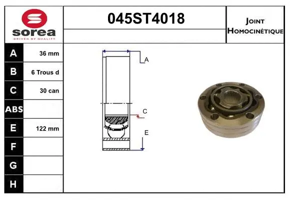 Joint Kit, drive shaft (045ST4018)