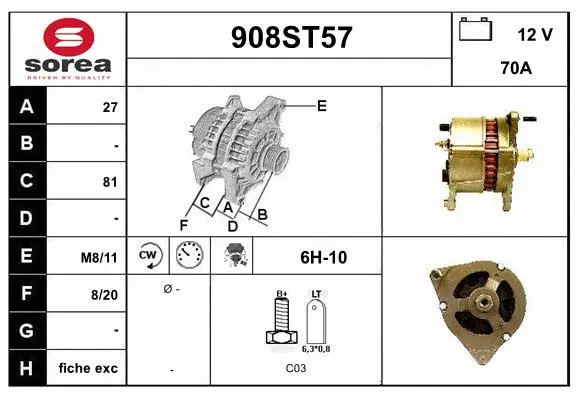 Alternator (908ST57)