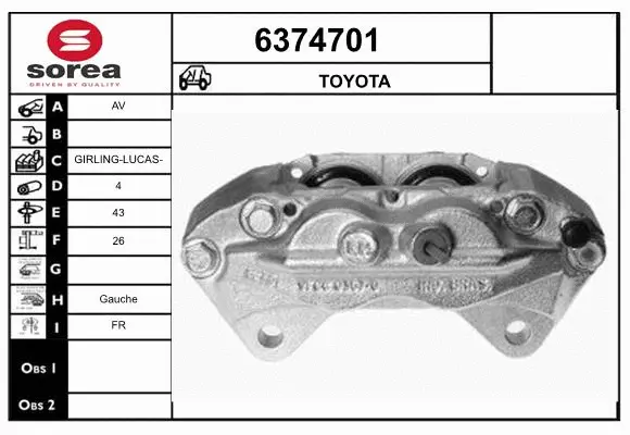 Brake Caliper (6374701)