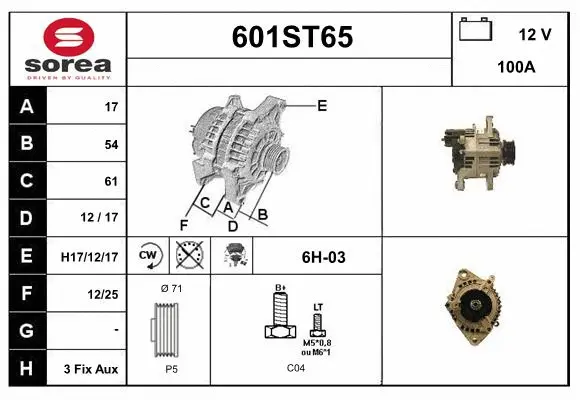 Alternator (601ST65)