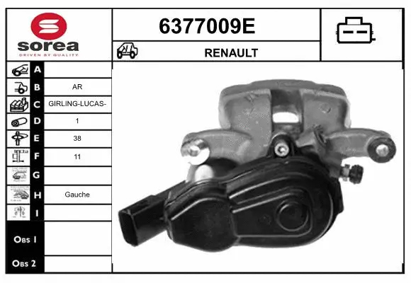Brake Caliper (6377009E)