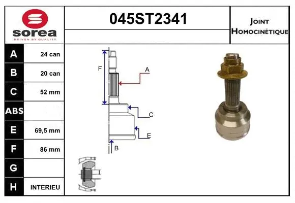 Joint Kit, drive shaft (045ST2341)
