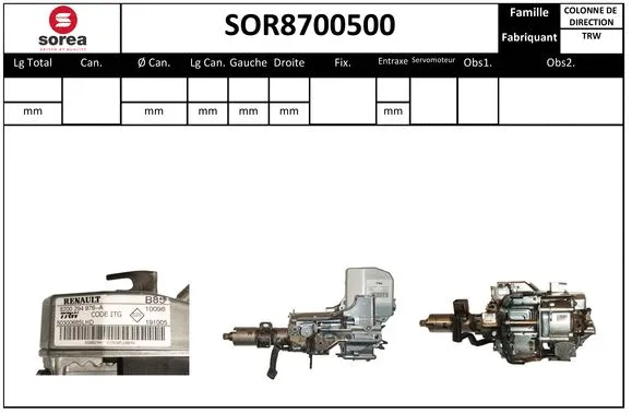 Steering Column (SOR8700500)