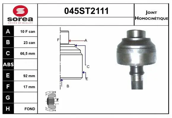 Joint Kit, drive shaft (045ST2111)