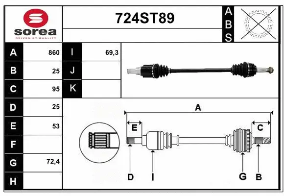Drive Shaft (724ST89)