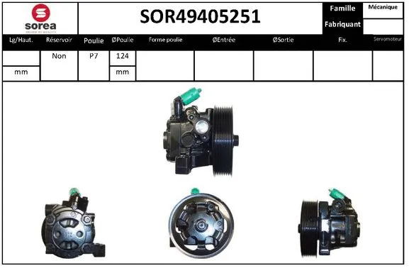 Hydraulic Pump, steering (SOR49405251)
