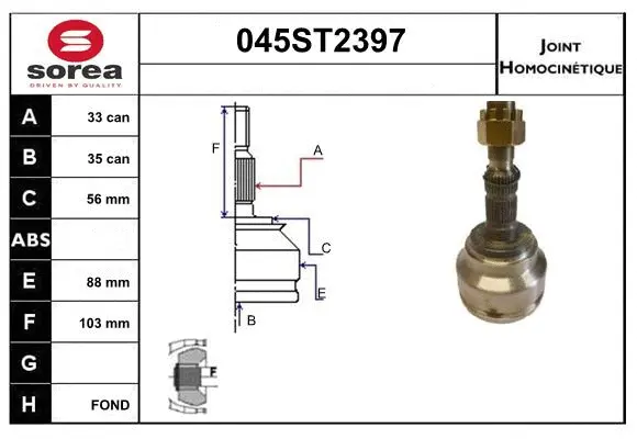 Joint Kit, drive shaft (045ST2397)