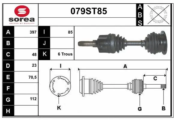 Drive Shaft (079ST85)