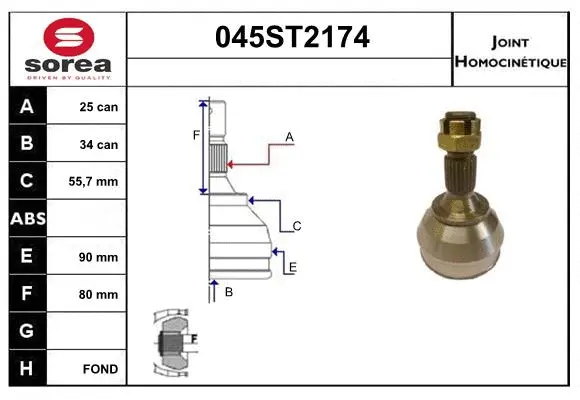Joint Kit, drive shaft (045ST2174)
