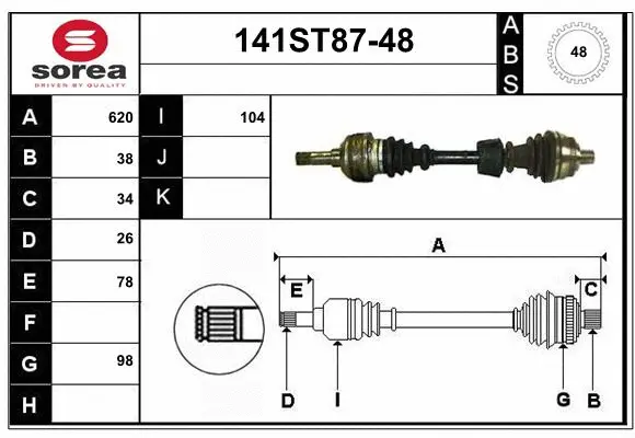 Drive Shaft (141ST87-48)