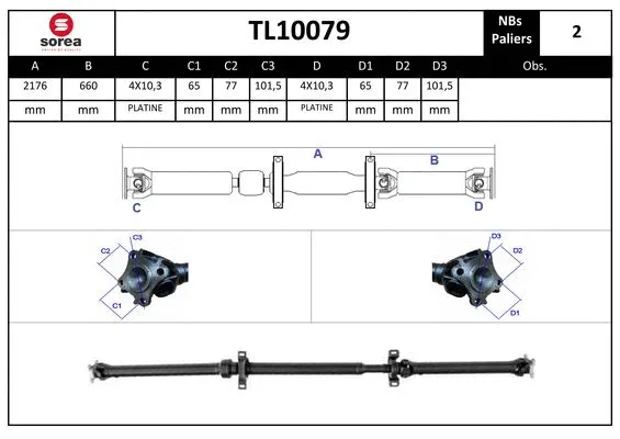 Propshaft, axle drive (TL10079)
