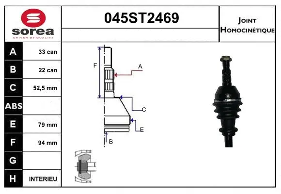 Joint Kit, drive shaft (045ST2469)