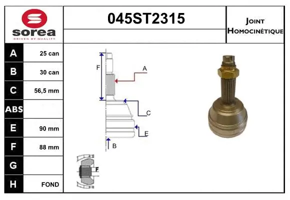 Joint Kit, drive shaft (045ST2315)