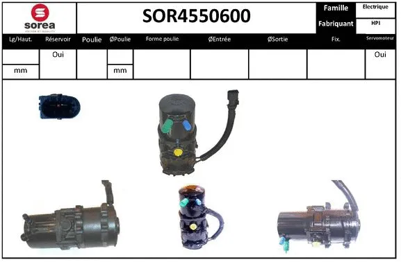 Hydraulic Pump, steering (SOR4550600)