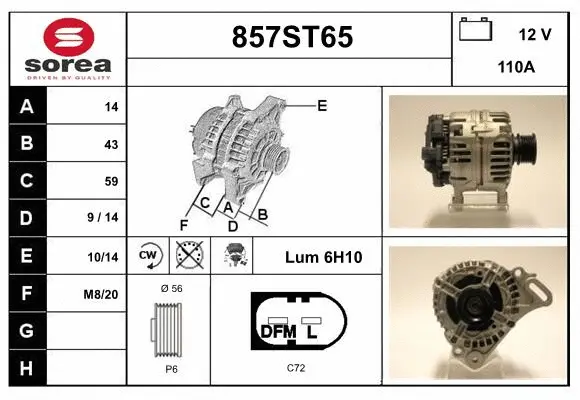 Alternator (857ST65)