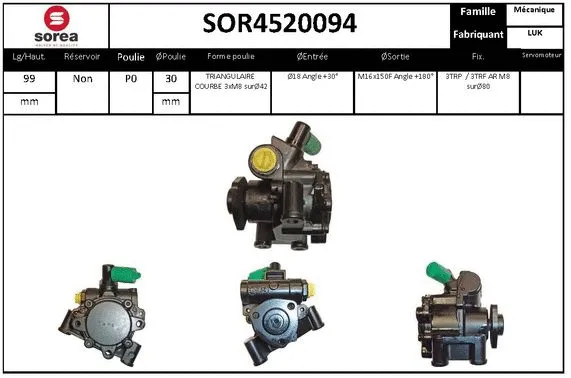 Hydraulic Pump, steering (SOR4520094)
