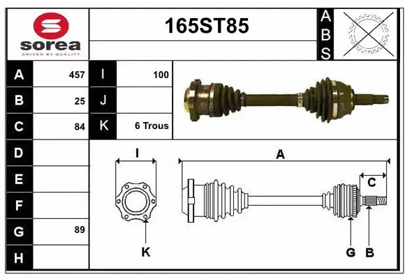 Drive Shaft (165ST85)