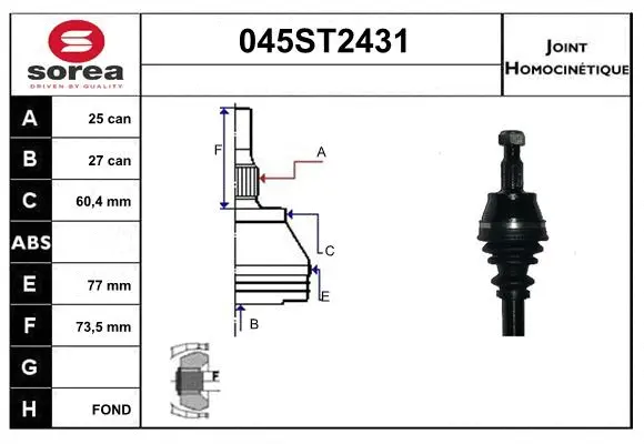 Joint Kit, drive shaft (045ST2431)