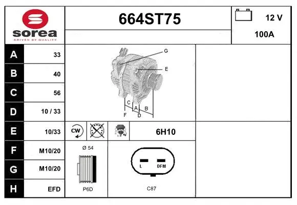 Alternator (664ST75)