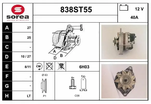 Alternator (838ST55)
