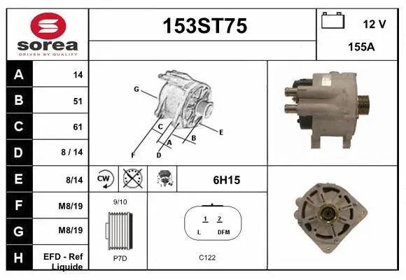 Alternator (153ST75)