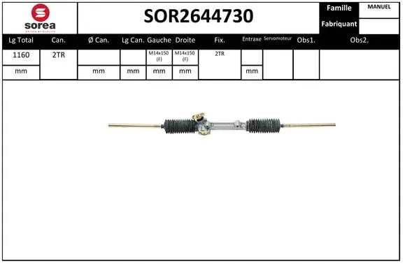 Steering Gear (SOR2644730)